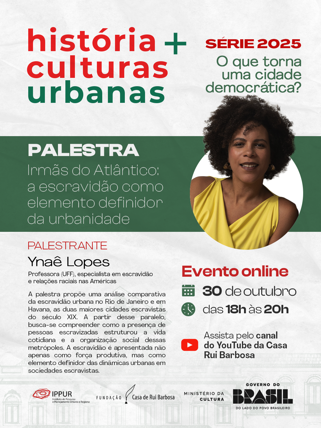 Histórias e Culturas Urbanas – 30-10-2025