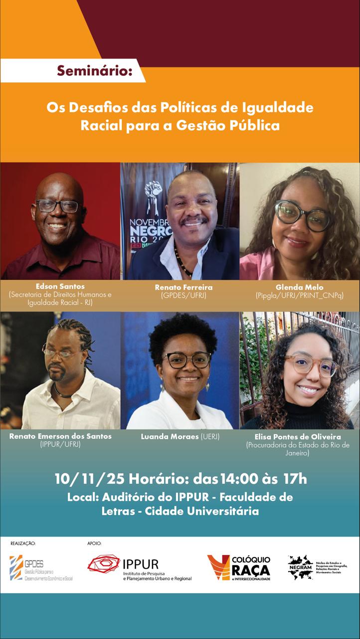 Seminário – Os desafios das políticas de igualdade racial parava Gestão Pública